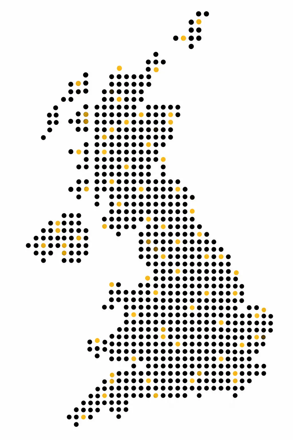 RS Garage Equipment installation map of the UK
