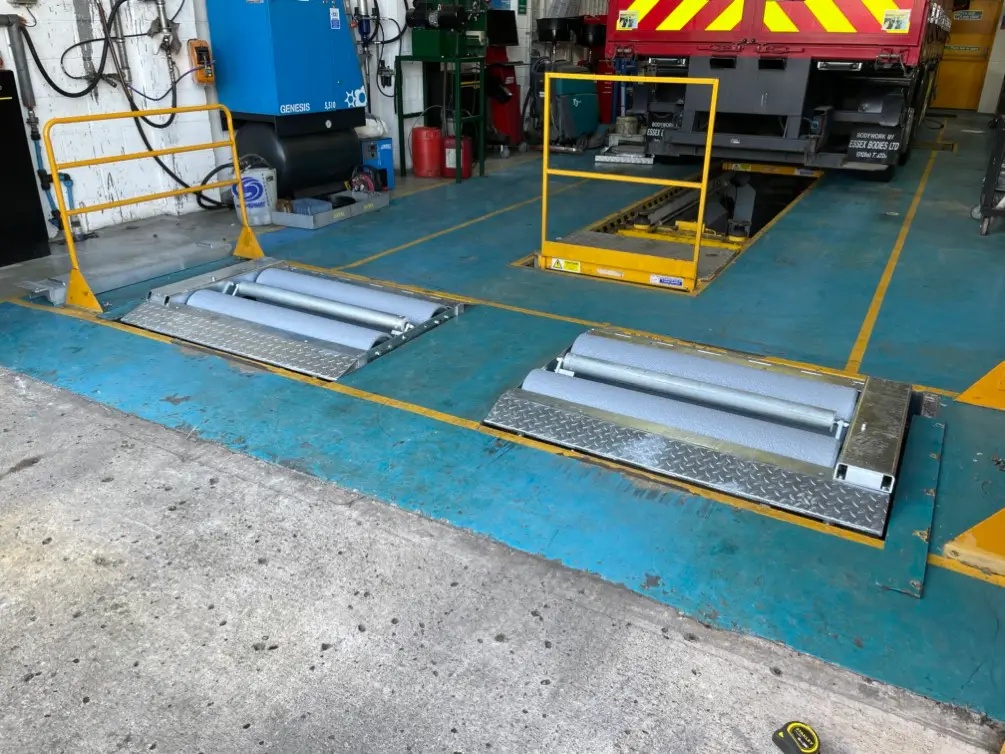 Brake tester for fire engine